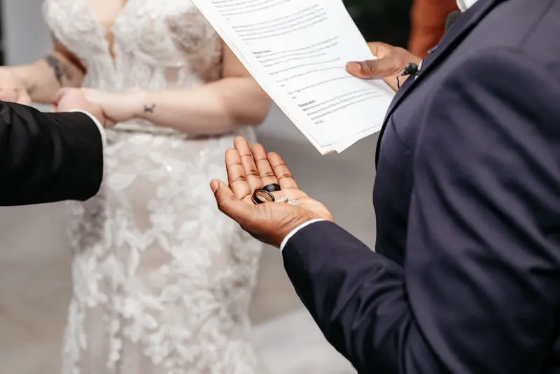 Ceremony at a glass-walled venue, photo 3