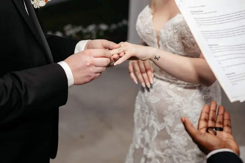 Ceremony at a glass-walled venue, photo 8