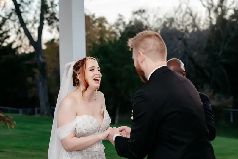 Ceremony at a glass-walled venue, photo 11