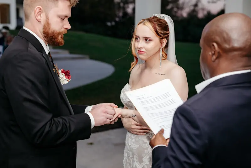Ceremony at a glass-walled venue, photo 15