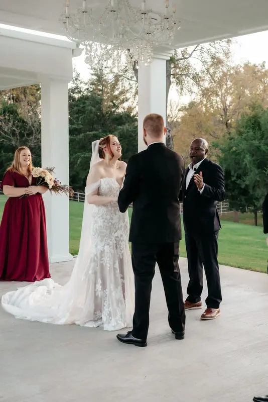 Ceremony at a glass-walled venue, photo 26