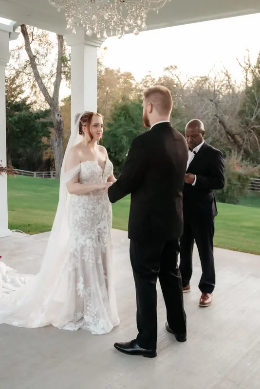 Ceremony at a glass-walled venue, photo 37