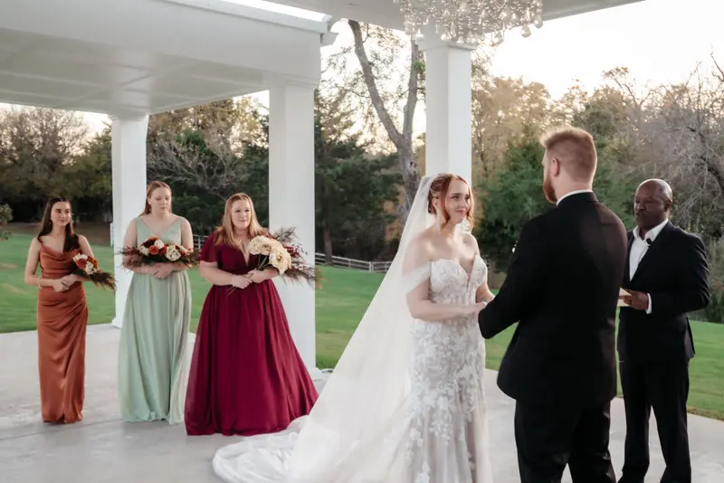 Ceremony at a glass-walled venue, photo 46