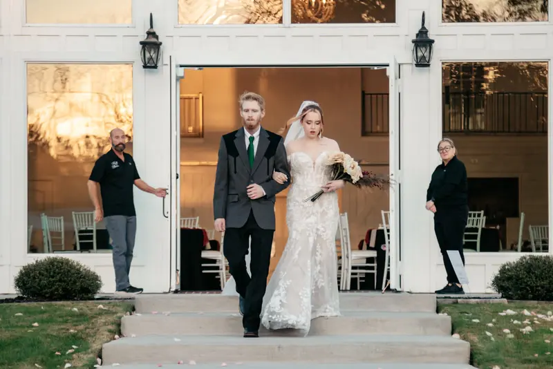 Ceremony at a glass-walled venue, photo 48