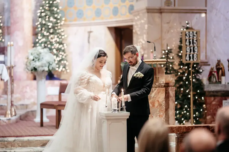 Winter ballroom wedding, photo 35