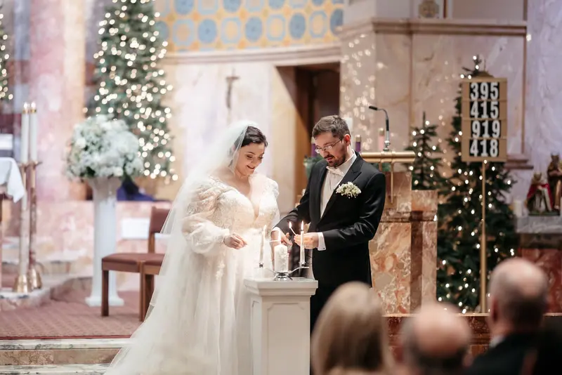 Winter ballroom wedding, photo 36