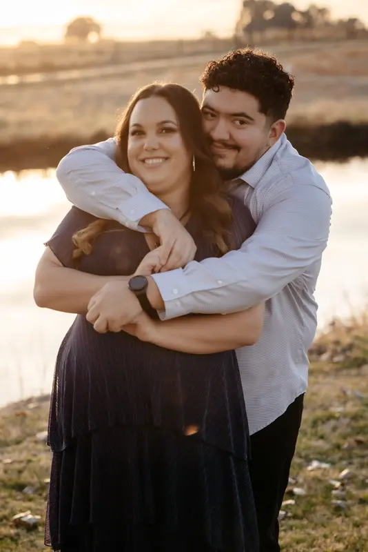 Autumn engagement session at golden hour, photo 5