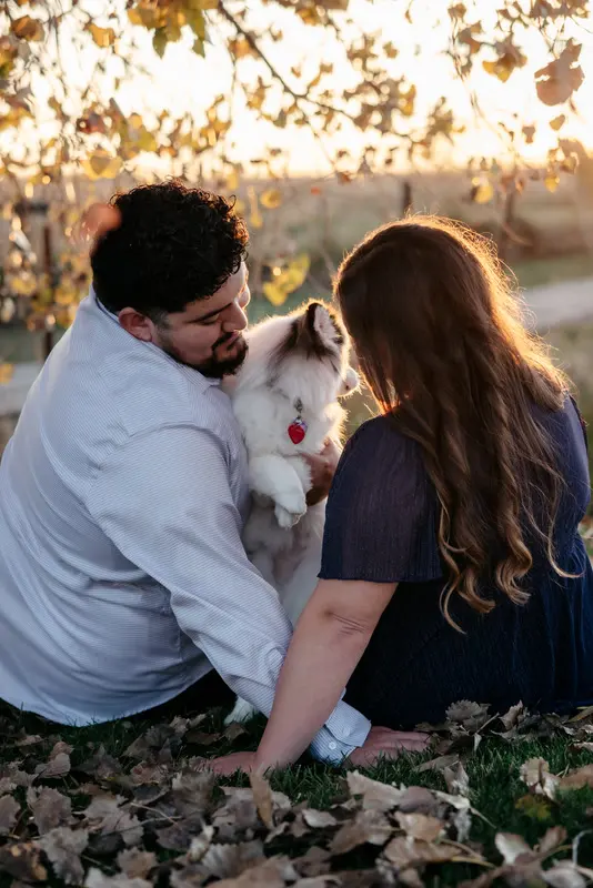 Autumn engagement session at golden hour, photo 44