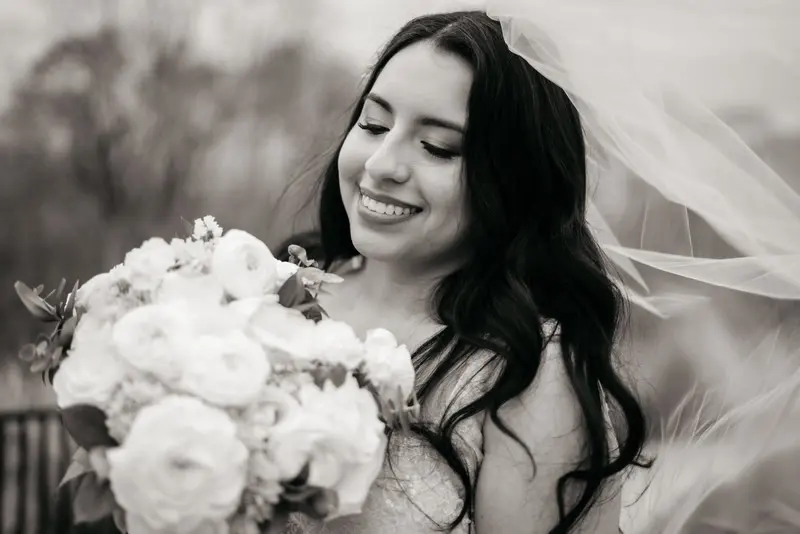 White barn autumn wedding, photo 33