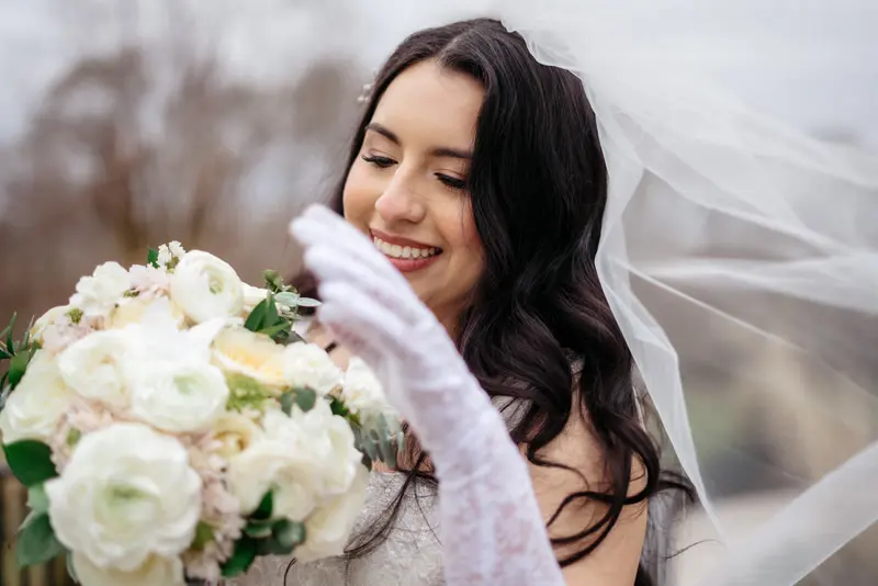 White barn autumn wedding, photo 36